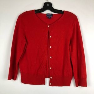 Chaps Classics Cardigan Button Front Sweater